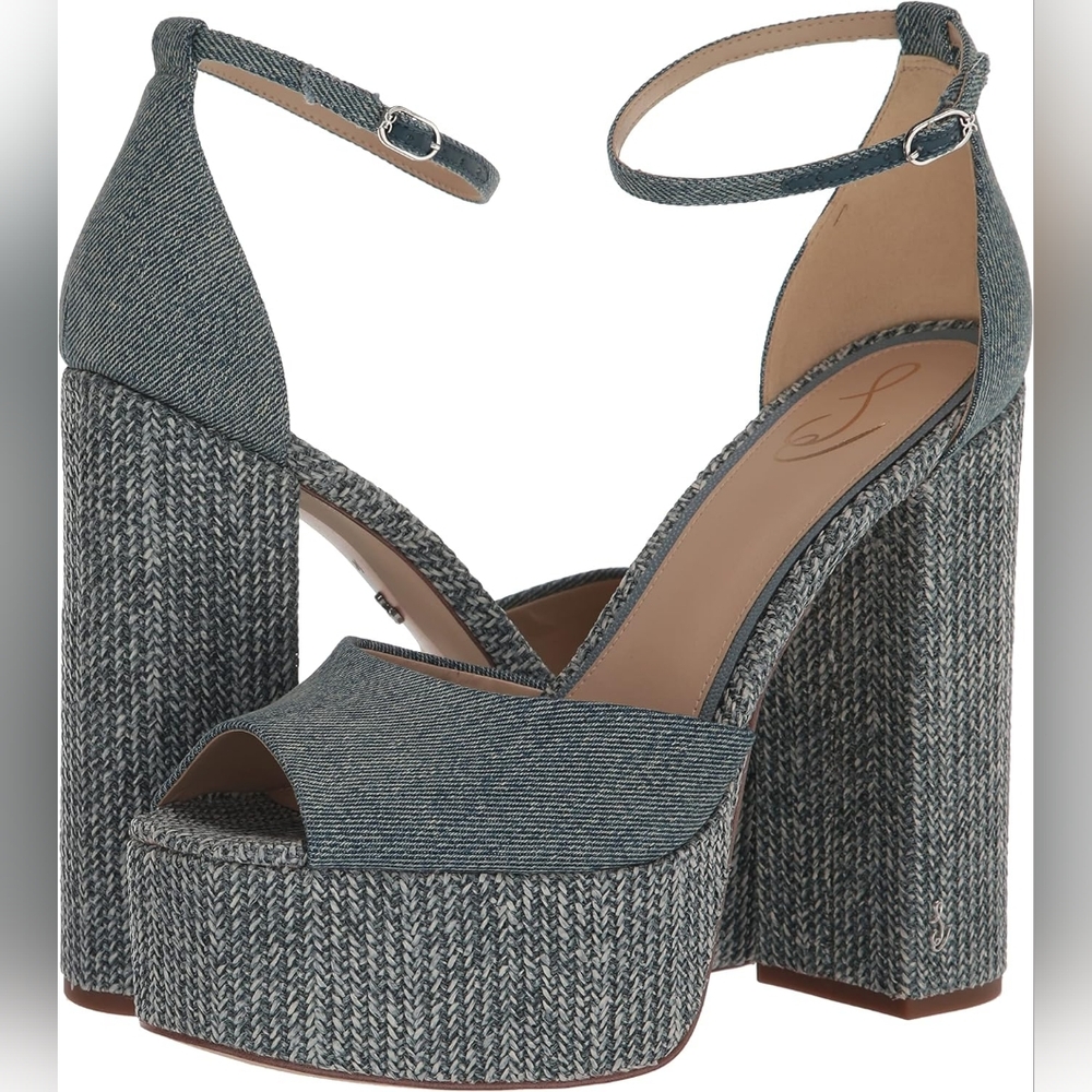 Sam Edelman Kori Ankle Strap Platform Sandals - Size 8